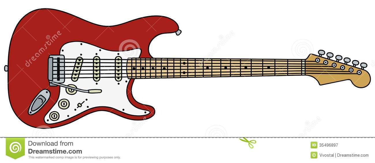Electric Guitar Of Type Stratocaster   The Guitar Is Not A Real Type