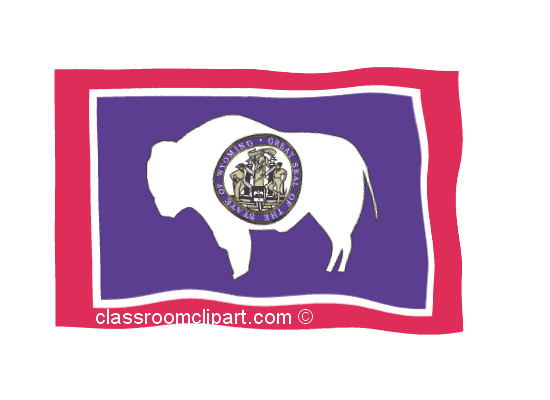 Flags Animated Clipart  Wyoming Cc Animated Flag   Classroom Clipart