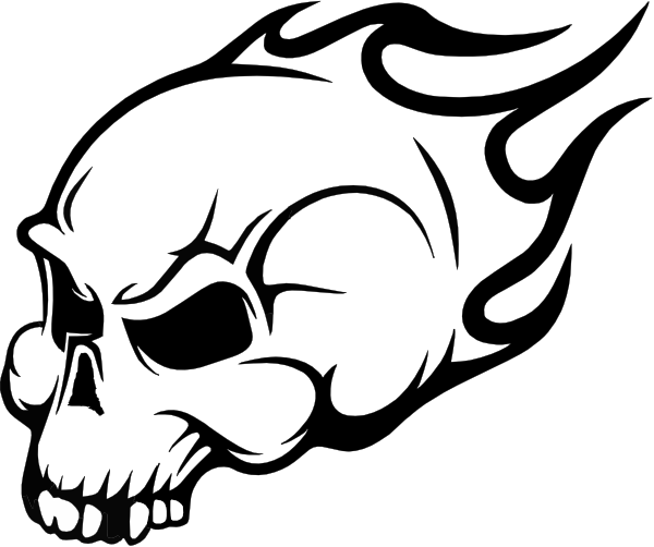 Flaming Skull Wall Art Sticker Clip Art At Clker Com   Vector Clip Art