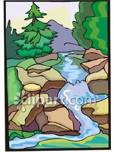 Forest Creek   Royalty Free Clipart Picture