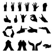 Hand Signal On White  Vector Illustration   Stock Photography