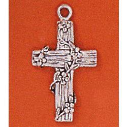 Home   Gift Ideas   Small Rustic Cross Pendant With 18 Chain