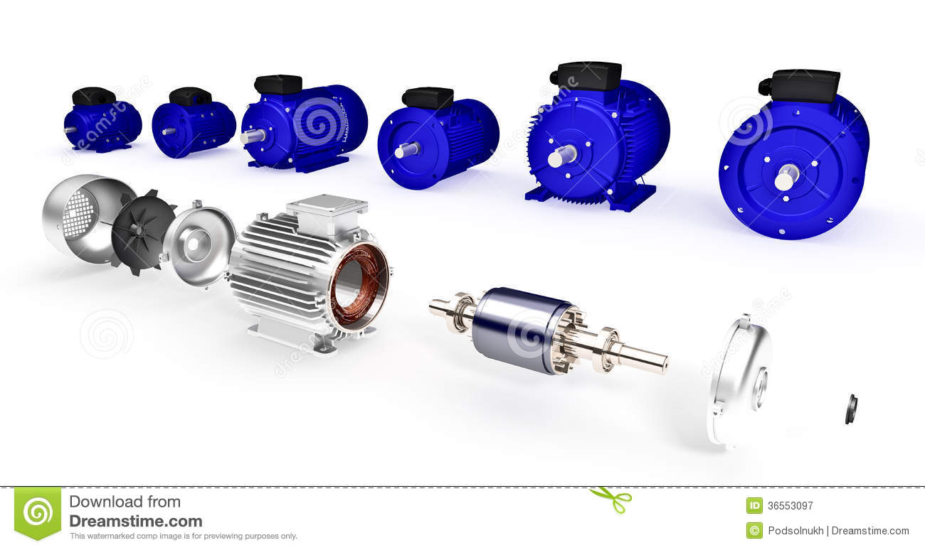 Industrial Electric Motor Clipart