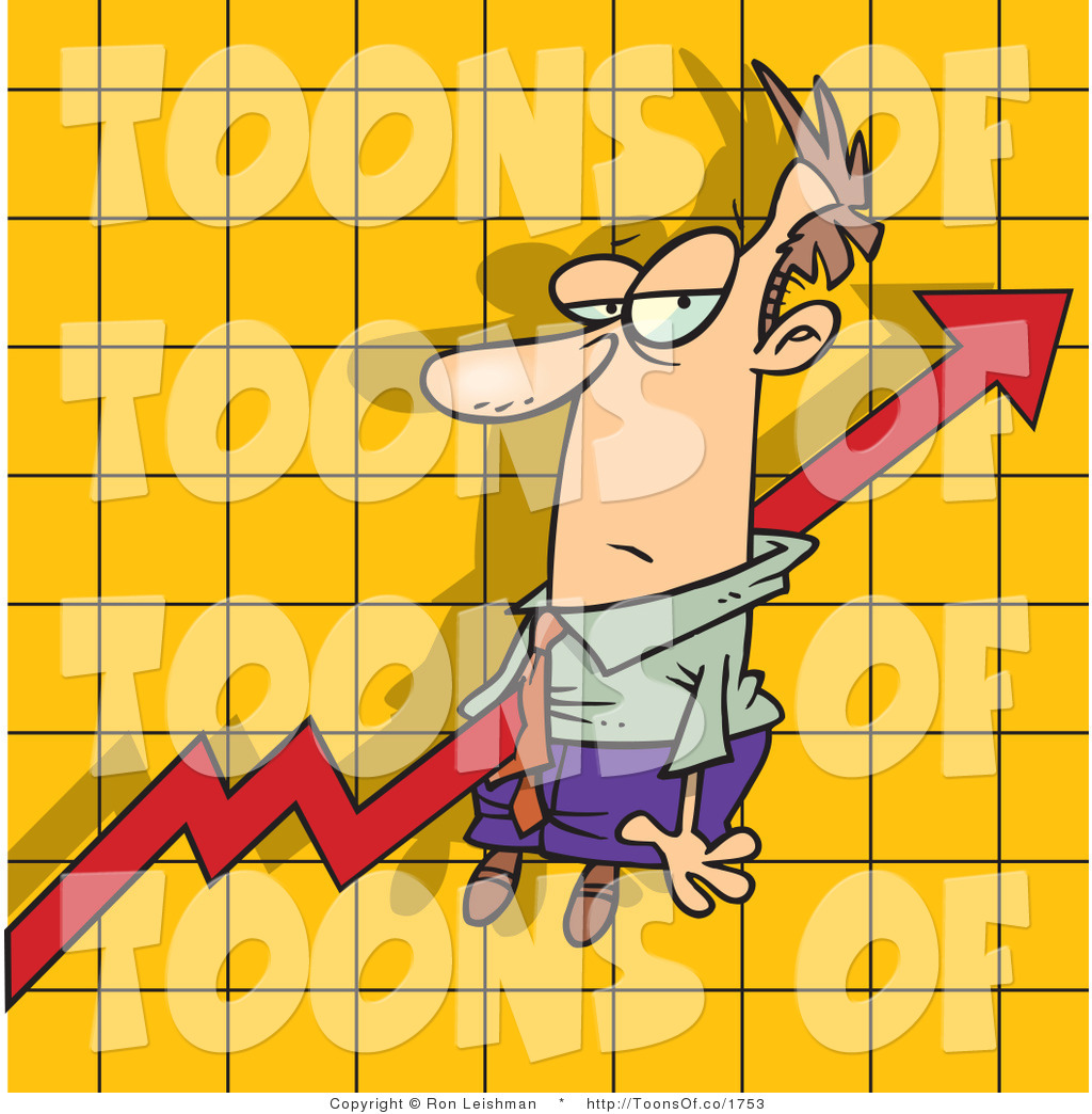 Larger Preview  Vector Cartoon Of An Increase Arrow On A Graph Chart    