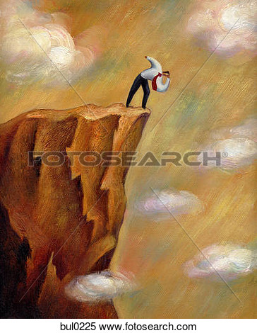 Looking Down Over The Edge Of A Cliff  Fotosearch   Search Clipart    