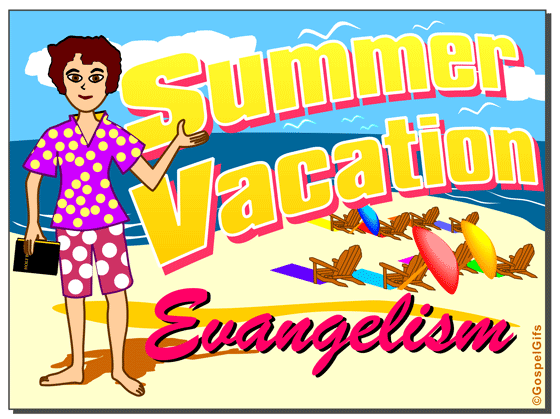 Original Christian Clip Art  Summer Vacation Evangelism   Share Christ    