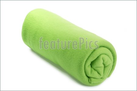Picture Of Soft And Warm Blanket On Bright Background Clipart
