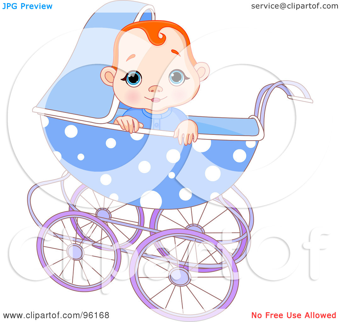 Rf  Clipart Illustration Of A Cute Red Haired Baby Boy Looking Over