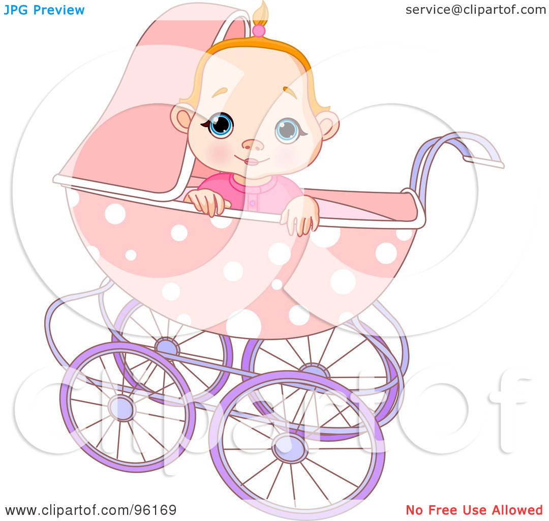 Rf  Clipart Illustration Of A Cute Red Haired Baby Girl Looking Over