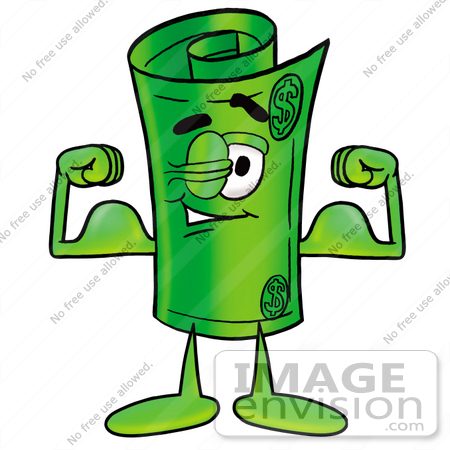 Salary Clipart 24728 Clip Art Graphic Of A Rolled Greenback Dollar