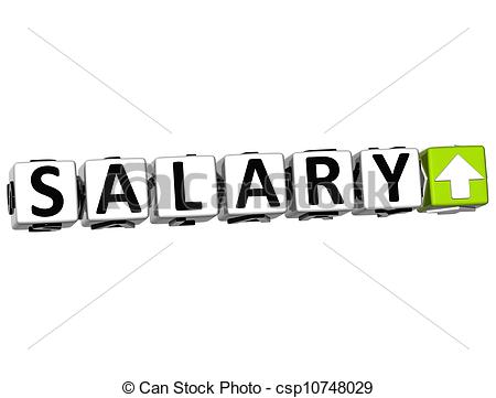 Salary Clipart Stock Illustration   3d Salary