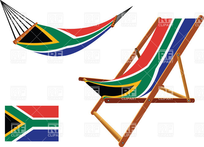 South Africa Flag Hammock And Deck Chair Download Royalty Free Vector    