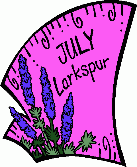 07 July   Larkspur 1 Clipart   07 July   Larkspur 1 Clip Art
