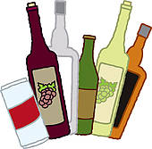 Alcoholic Beverage Containers   Clipart Graphic