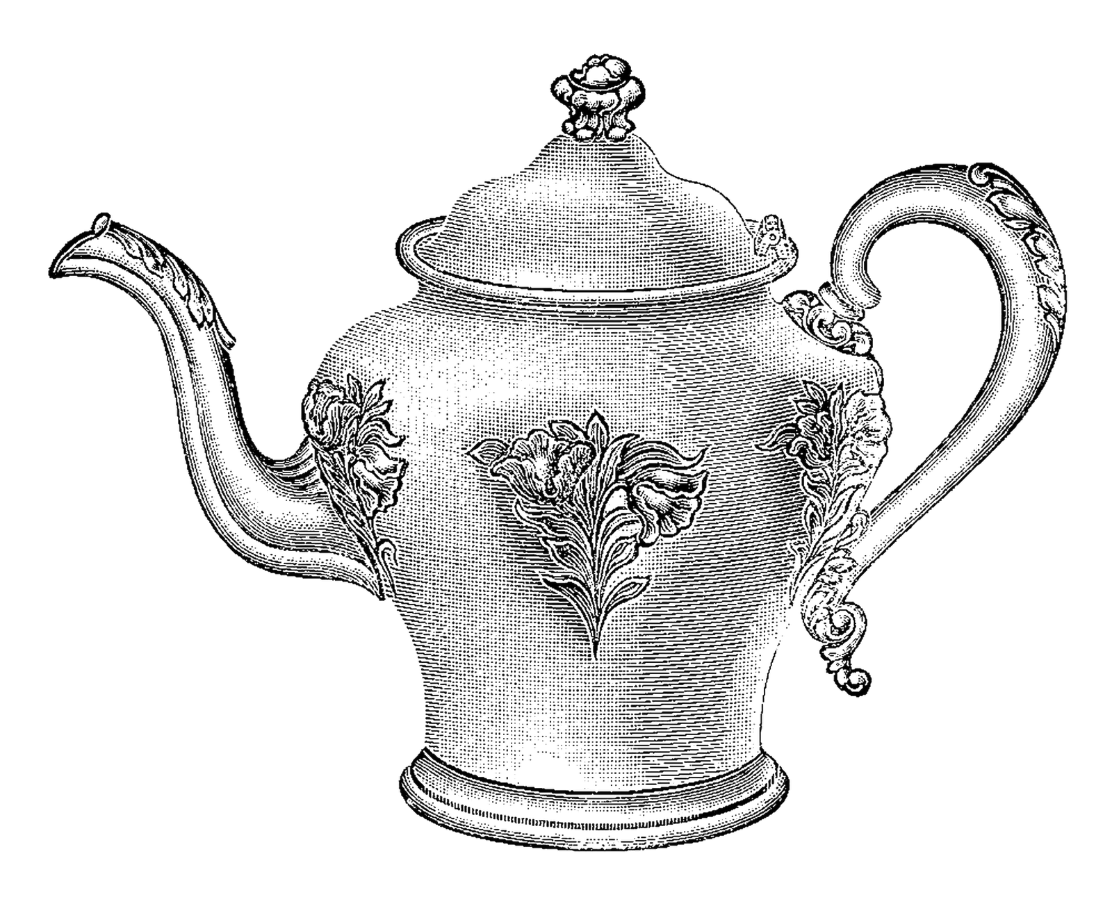 An Absolutely Beautiful Vintage Teapot Design  I Created This Teapot