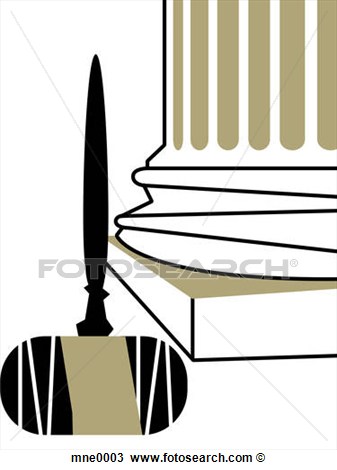 An Illustration Of An Upside Down Judges Gavel At The Base Of A Column