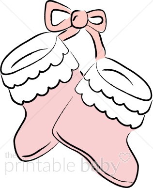 Baby Booties Clipart   Baby Clothing Clipart