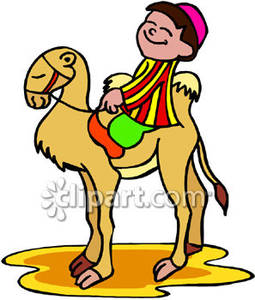 Camels Clipart Boy Riding A Small Camel