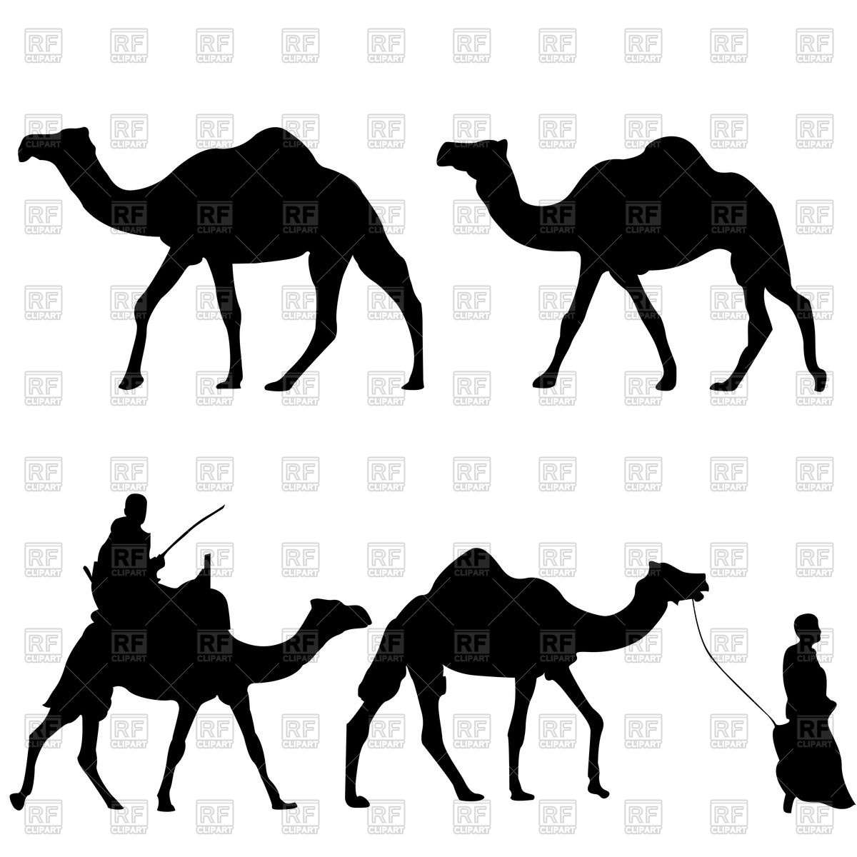     Camels With Camel Drovers 39762 Download Royalty Free Vector Clipart