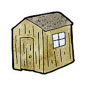 Cartoon Shed   Clipart Graphic