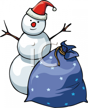 Christmas Gift Bag Clipart 0511 0912 2015 3556 Snowman With A Sack Of