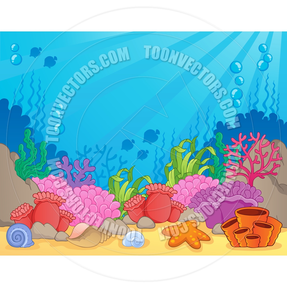 Coral Reef Background Clipart Cartoon Coral Reef Theme Image