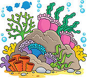Coral Reef Theme Image 1   Clipart Graphic