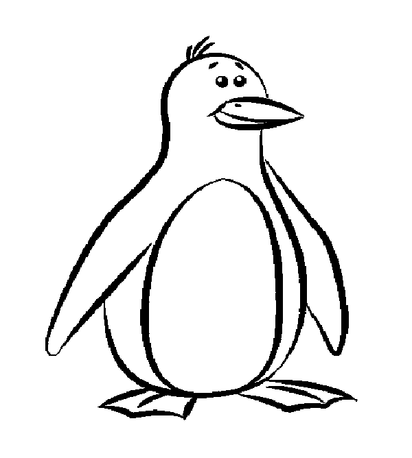Funny Penguin Coloring Pages