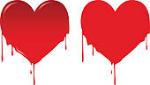 Heart Clip Art Vector Graphics  158 Bleeding Heart Eps Clipart