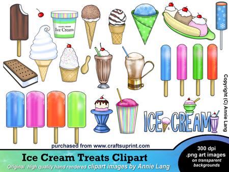 Ice Cream Treats Clipart By Annie Lang