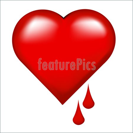 Illustration Of Bleeding Heart  Vector Clip Art To Download At