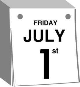 July 1 St Calendar Clip Art At Clker Com   Vector Clip Art Online