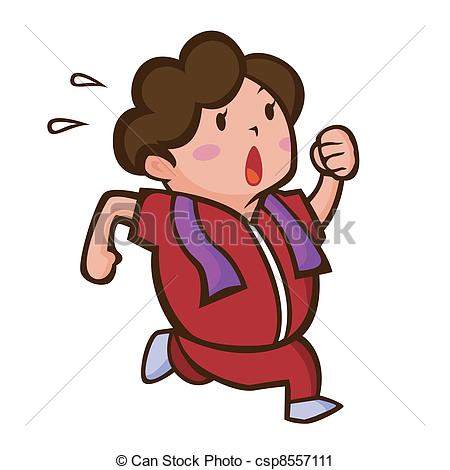 Lady Running Clipart