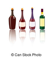 Liquor Bottles   Vector Illustration Of Liquor Bottles With