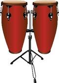 Pair Of Conga Drums   Royalty Free Clip Art