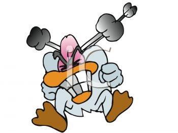 Really Mad Duck   Royalty Free Clip Art Image