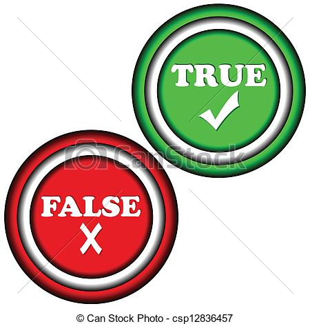 True Clipart Buttons True And False