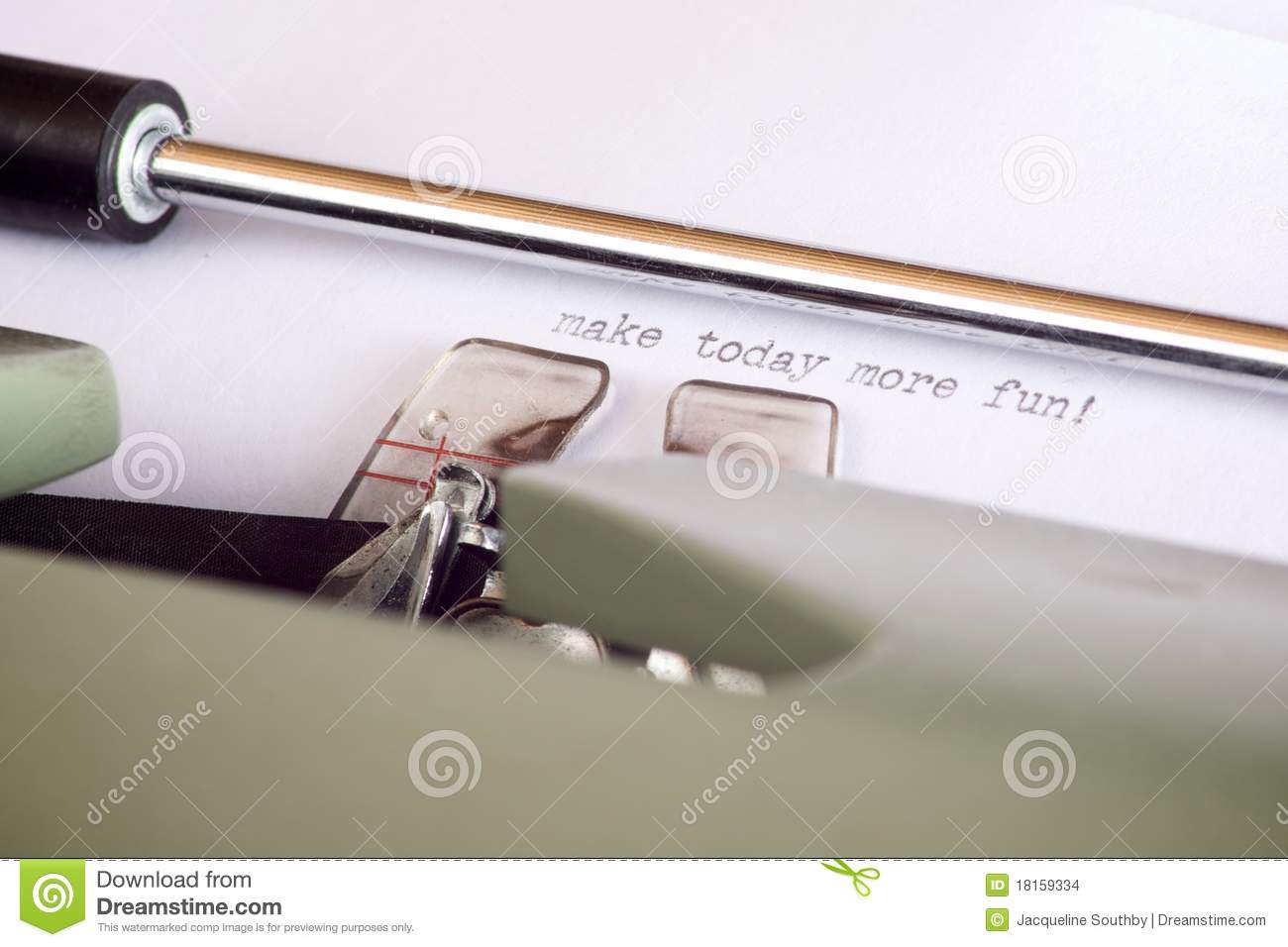 Typing A Sentence On Paper With A Typewriter Stock Images   Image    