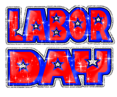 Usa Patriotic Animated Labor Day Glitter Comment  Text Reads Labor Day    