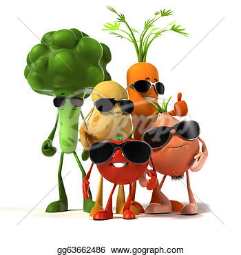 Vegetable Food Group Clipart Food Character   Vegetable