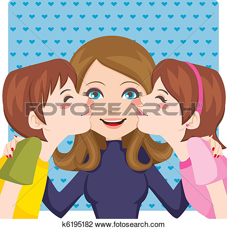 African American Mother And Daughter Clip Art