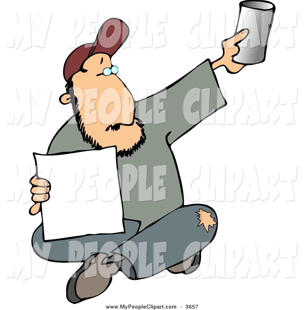Begging Please Clipart Clip Art Of A Homeless Man Sitting And Begging
