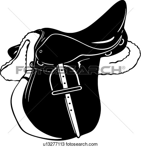 Briddle Dressage English Saddle Tack View Large Clip Art Graphic