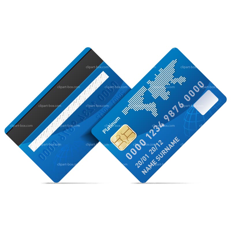 Clipart Credit Card   Front And Back   Royalty Free Vector Design