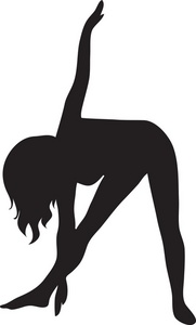 Exercise Clipart Image   The Silhouette Of A Woman Doing Stretches
