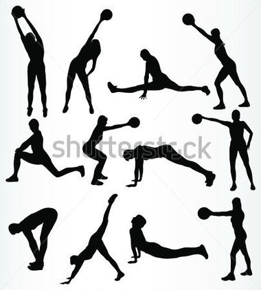 File Browse   Sports   Recreation   Silhouette Fitness Girl Vector