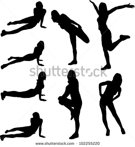 Fitness Silhouette Clipart Fitness Girl Silhouette