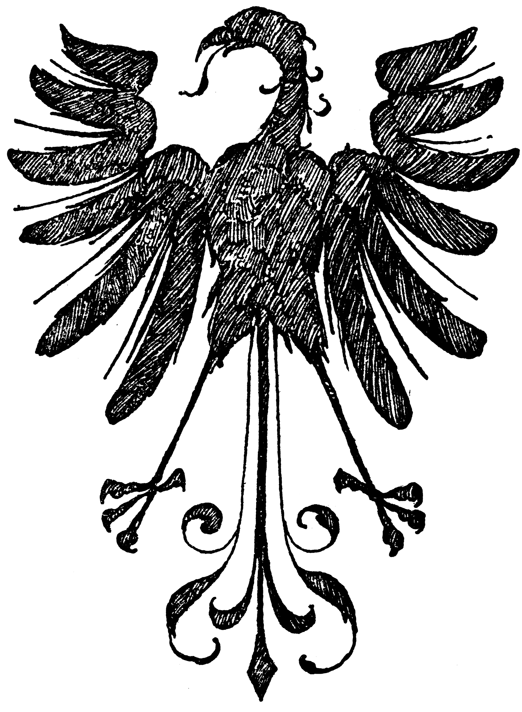 Gothic Heraldic Eagle   Clipart Etc