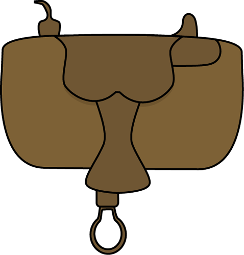 Horse Saddle Clip Art Image   Large Brown Horse Saddle