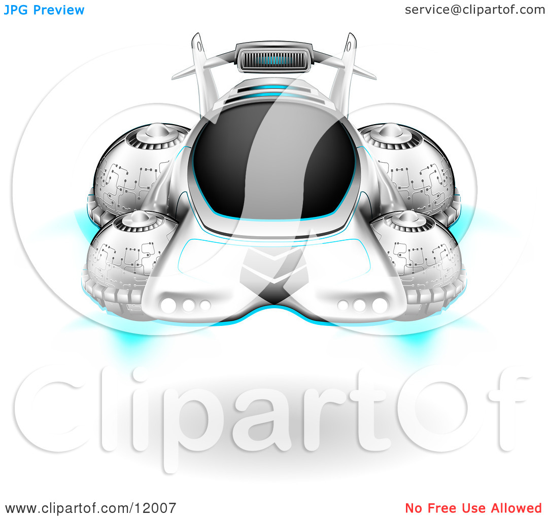Hover Car Floating Above The Ground Clipart Illustration By Leo